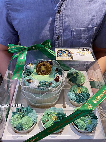 cupcake coklat pandan